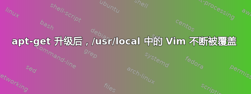 apt-get 升级后，/usr/local 中的 Vim 不断被覆盖