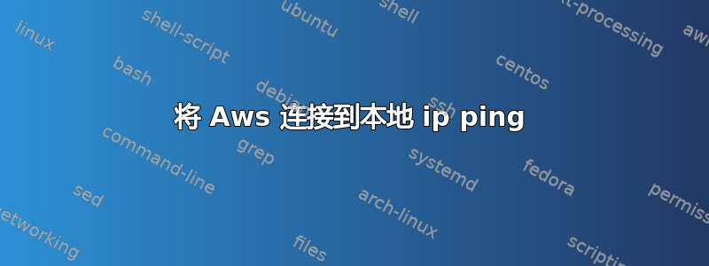 将 Aws 连接到本地 ip ping