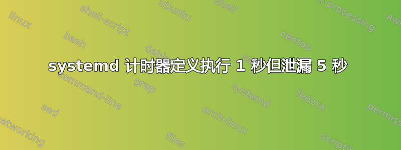 systemd 计时器定义执行 1 秒但泄漏 5 秒