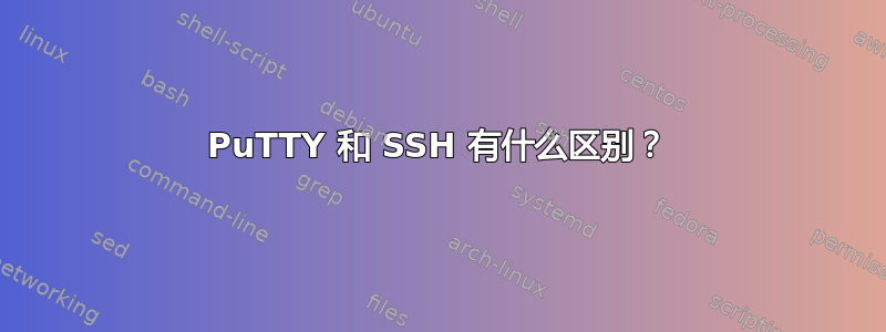 PuTTY 和 SSH 有什么区别？