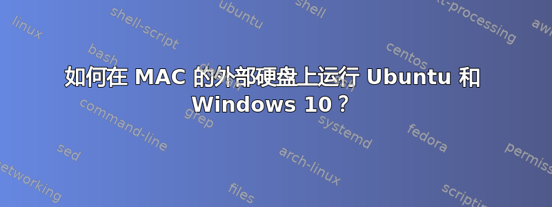 如何在 MAC 的外部硬盘上运行 Ubuntu 和 Windows 10？