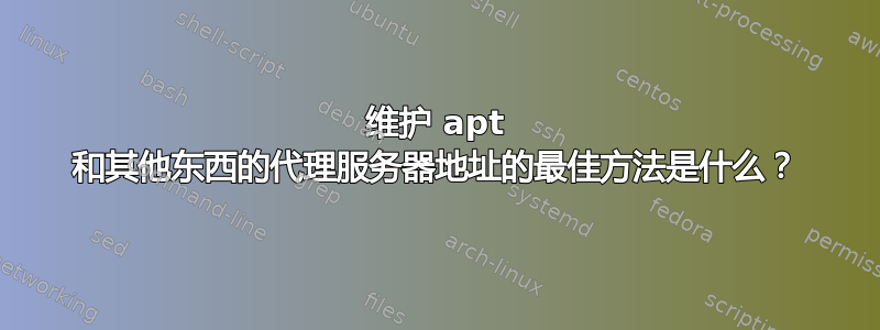 维护 apt 和其他东西的代理服务器地址的最佳方法是什么？