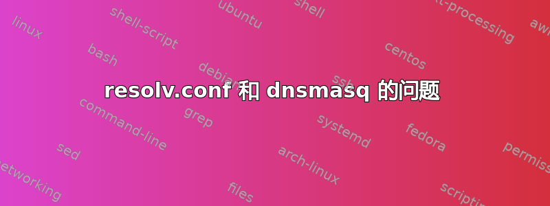 resolv.conf 和 dnsmasq 的问题