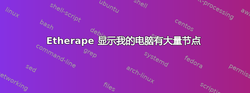 Etherape 显示我的电脑有大量节点