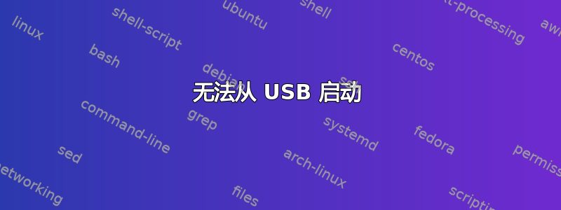 无法从 USB 启动