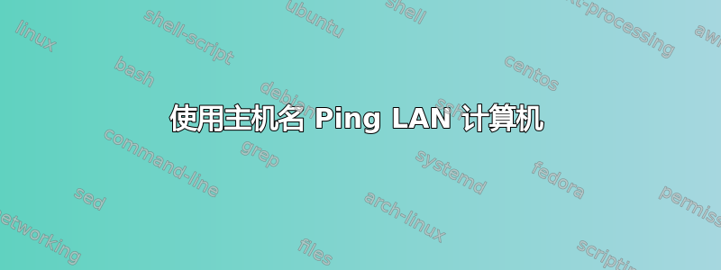 使用主机名 Ping LAN 计算机