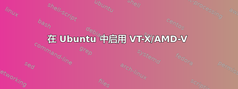 在 Ubuntu 中启用 VT-X/AMD-V