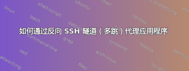 如何通过反向 SSH 隧道（多跳）代理应用程序