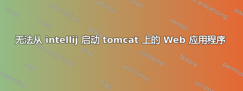 无法从 intellij 启动 tomcat 上的 Web 应用程序