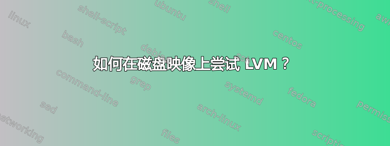 如何在磁盘映像上尝试 LVM？