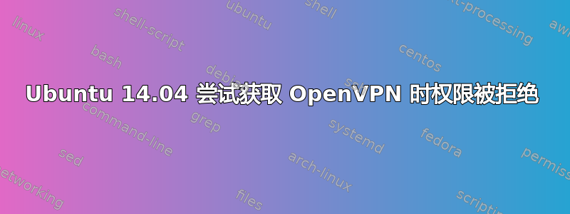 Ubuntu 14.04 尝试获取 OpenVPN 时权限被拒绝