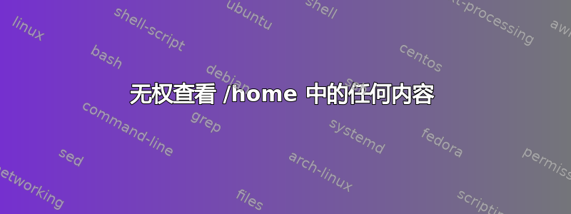 无权查看 /home 中的任何内容