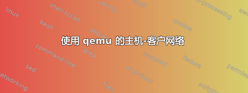 使用 qemu 的主机-客户网络