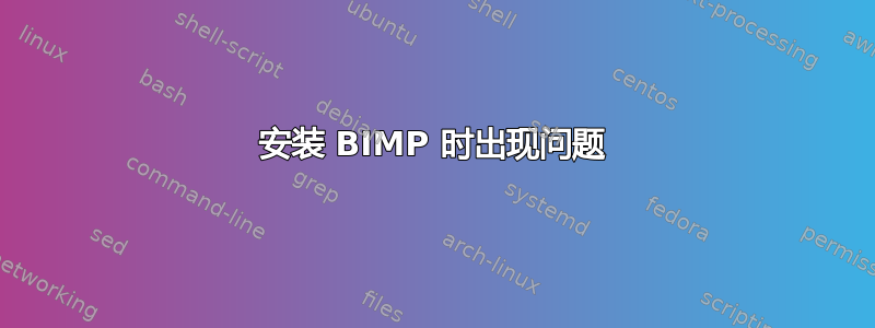 安装 BIMP 时出现问题