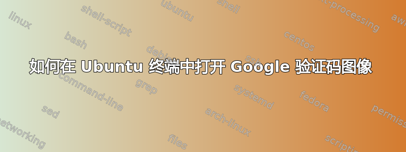 如何在 Ubuntu 终端中打开 Google 验证码图像