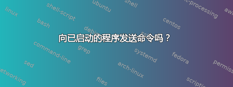 向已启动的程序发送命令吗？