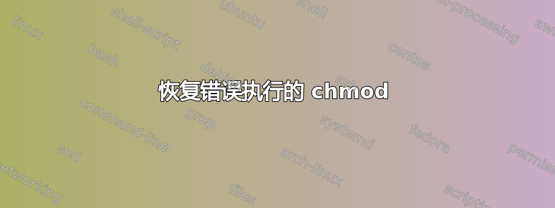 恢复错误执行的 chmod