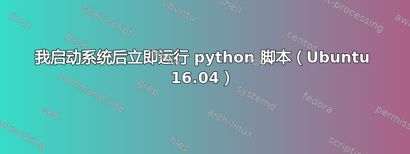 我启动系统后立即运行 python 脚本（Ubuntu 16.04）