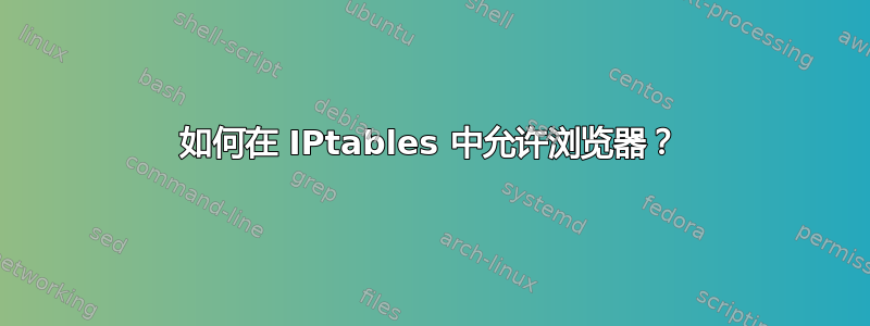 如何在 IPtables 中允许浏览器？