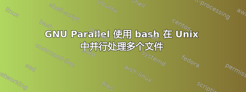 GNU Parallel 使用 bash 在 Unix 中并行处理多个文件