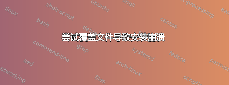 尝试覆盖文件导致安装崩溃