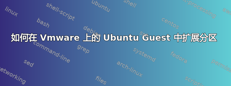 如何在 Vmware 上的 Ubuntu Guest 中扩展分区