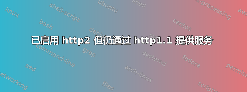 已启用 http2 但仍通过 http1.1 提供服务