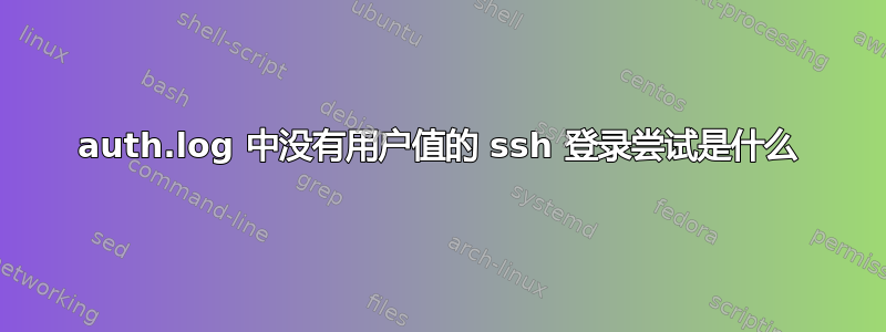 auth.log 中没有用户值的 ssh 登录尝试是什么