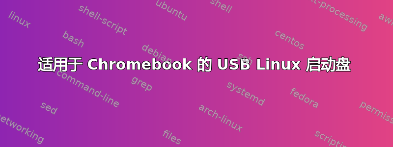 适用于 Chromebook 的 USB Linux 启动盘