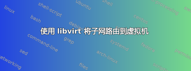 使用 libvirt 将子网路由到虚拟机