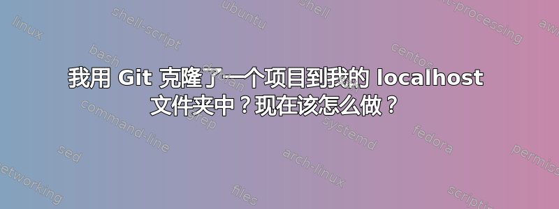 我用 Git 克隆了一个项目到我的 localhost 文件夹中？现在该怎么做？