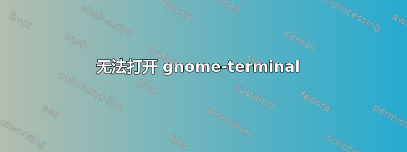 无法打开 gnome-terminal 