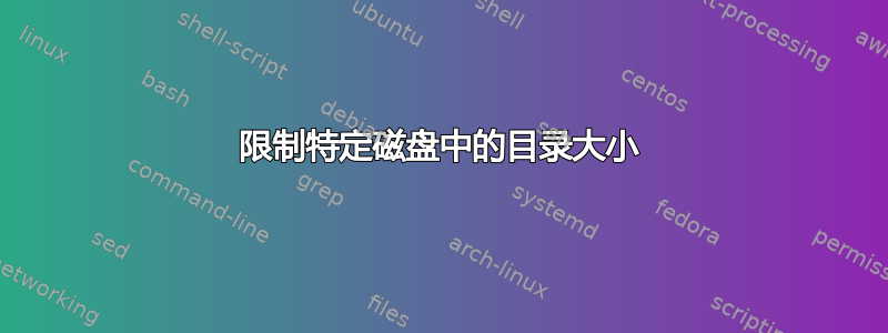 限制特定磁盘中的目录大小