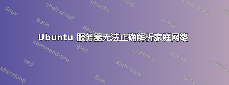 Ubuntu 服务器无法正确解析家庭网络