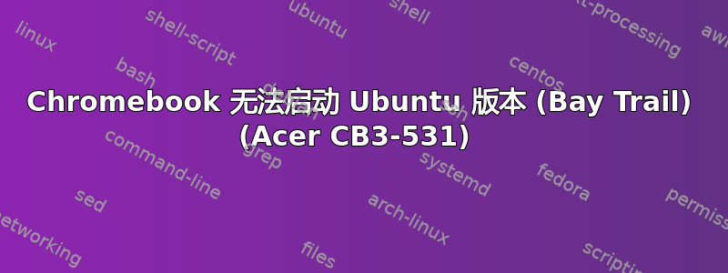 Chromebook 无法启动 Ubuntu 版本 (Bay Trail) (Acer CB3-531) 