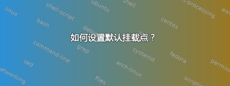 如何设置默认挂载点？