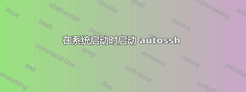 在系统启动时启动 autossh