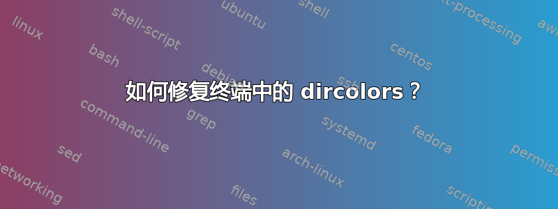 如何修复终端中的 dircolors？