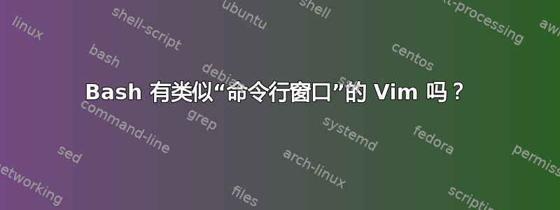 Bash 有类似“命令行窗口”的 Vim 吗？