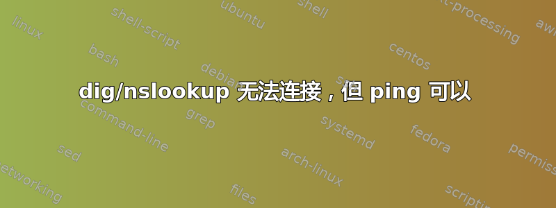 dig/nslookup 无法连接，但 ping 可以