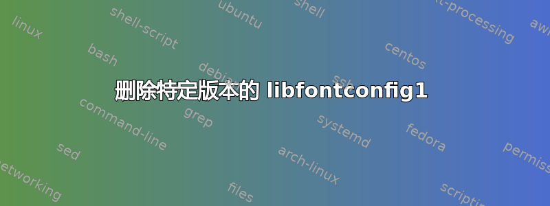 删除特定版本的 libfontconfig1