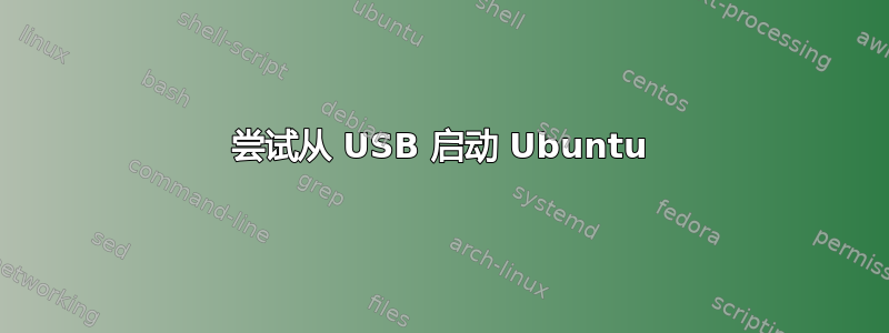 尝试从 USB 启动 Ubuntu