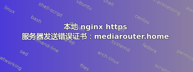 本地 nginx https 服务器发送错误证书：mediarouter.home