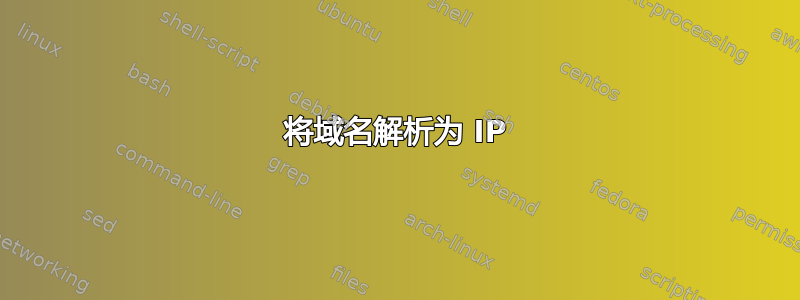 将域名解析为 IP