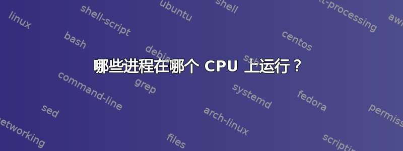 哪些进程在哪个 CPU 上运行？