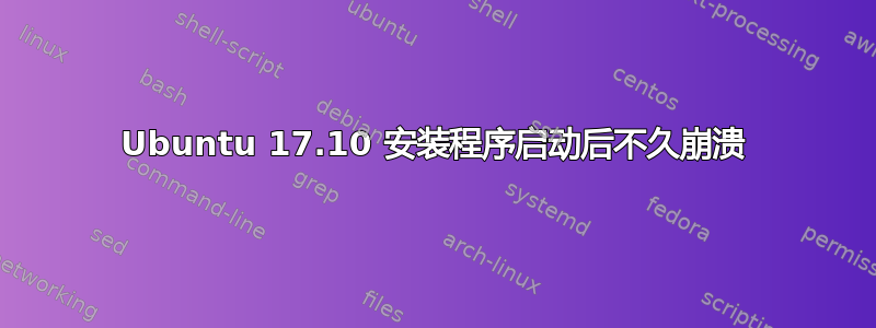 Ubuntu 17.10 安装程序启动后不久崩溃