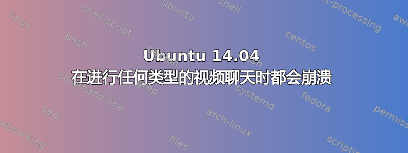 Ubuntu 14.04 在进行任何类型的视频聊天时都会崩溃