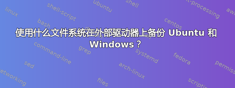 使用什么文件系统在外部驱动器上备份 Ubuntu 和 Windows？