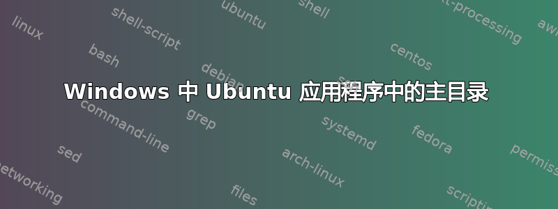 Windows 中 Ubuntu 应用程序中的主目录