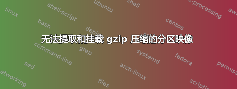 无法提取和挂载 gzip 压缩的分区映像